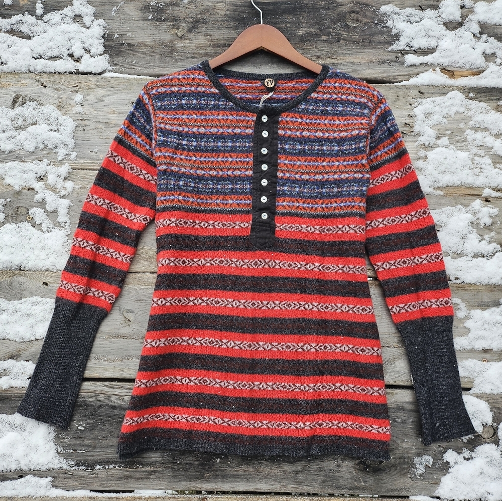 Free People Nordic Striped Henley